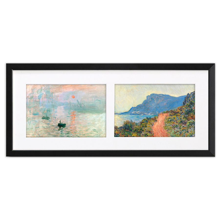 Ramka drewniana galeria passe-partout Black 15x36 - kolor czarny