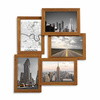 Multirama drewniana Brown 44, zestaw ramek 2 X 10x15 cm, 2 X 15x21 cm - brązowa