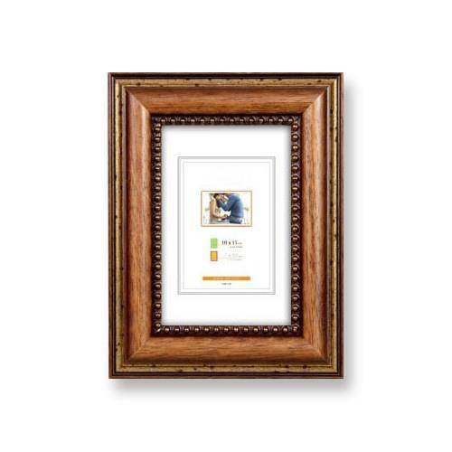 Ramka drewniana PATERNO 2121, klasyczna fotoramka na zdjęcia, plakaty lub obrazy - kolor brązowy, zdobienia