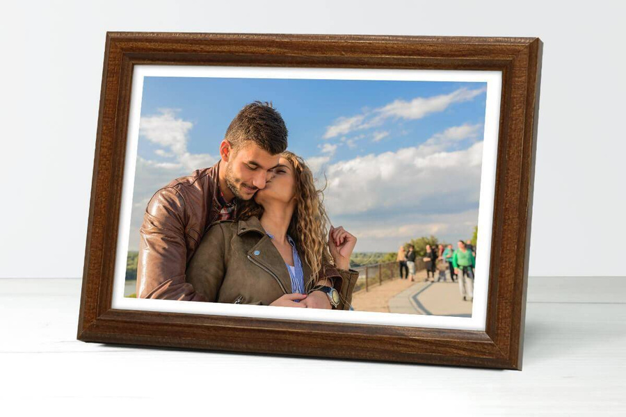 Ramka drewniana PRESTO 1856, szlachetna fotoramka na zdjęcia, plakaty lub rysunki - kolor brązowy