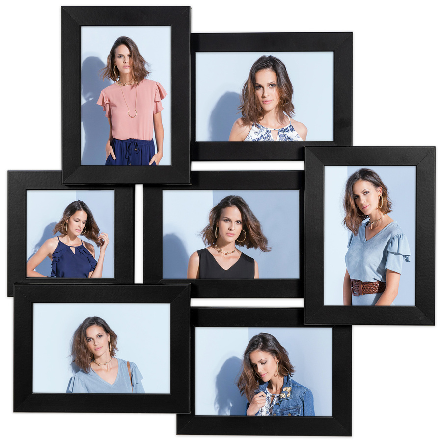 Multirama czarna MULTI HEN 2 na 7 zdjęć ramka na zdjęcia