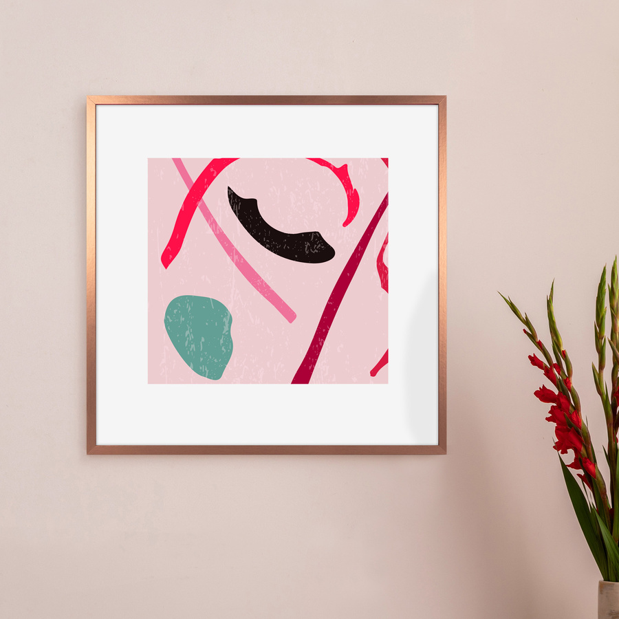 Miedziana ramka na zdjęcia LUX M w rozmiarze 50x50 cm