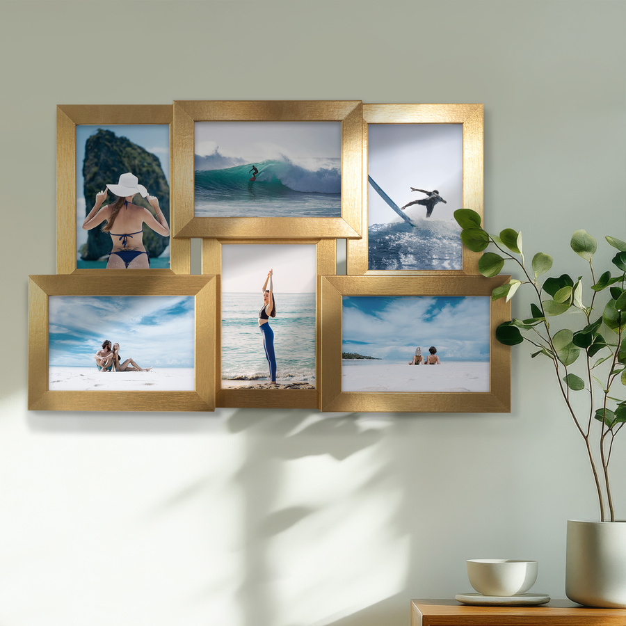 Multiramka MULTI HEN złota ramka na zdjęcia