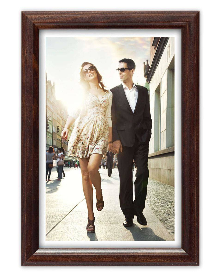 Ramka drewniana PRESTO 1851, szlachetna fotoramka na zdjęcia, plakaty lub rysunki - kolor brązowy