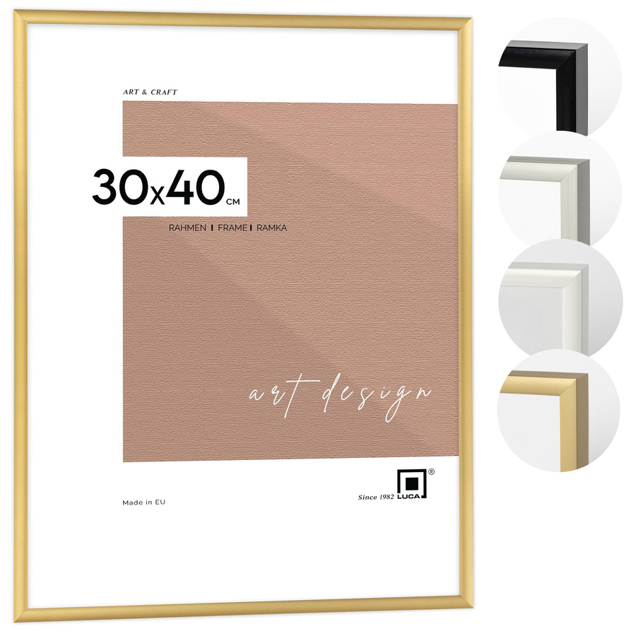 Ramka aluminiowa ROYALL Złote 30x40 cm