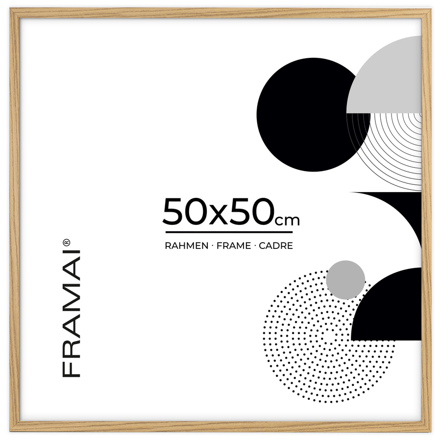 Ramka na zdjęcia w dębowym kolorze FDM 02 w rozmiarze 50x50 cm