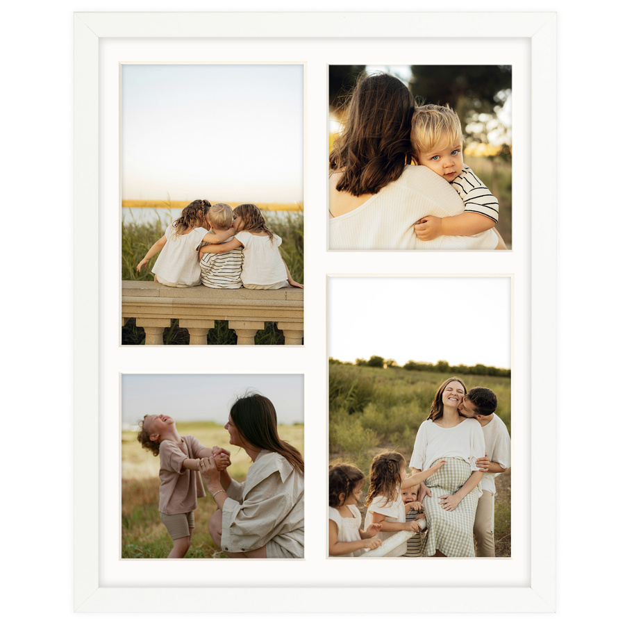 Foto galeria biała 24x30 cm na 4 zdjęcia o wymiarach 10x15 cm 10x10 cm