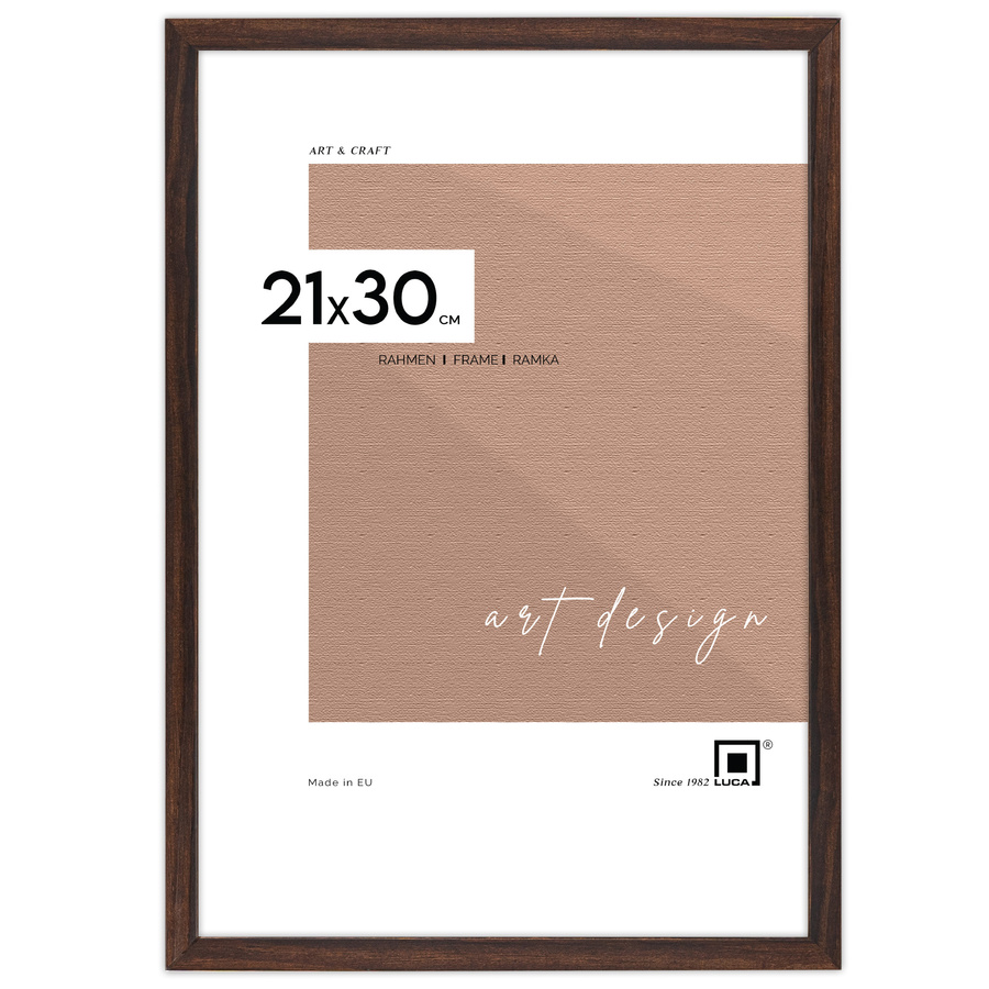 Galeria ścienna PINIA 4 GF0002. Zestaw brązowych ramek na ścianę