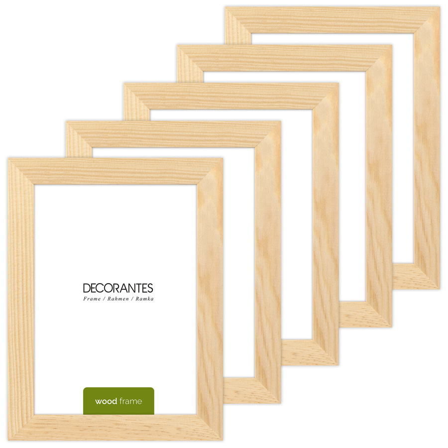 Ramka z drewna surowego na zdjęcia 5 szt. RAW 13x18 cm