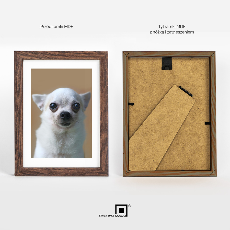 Zestaw 5 brązowych ramek na zdjęcia FDM 6 w rozmiarze 13x18 cm