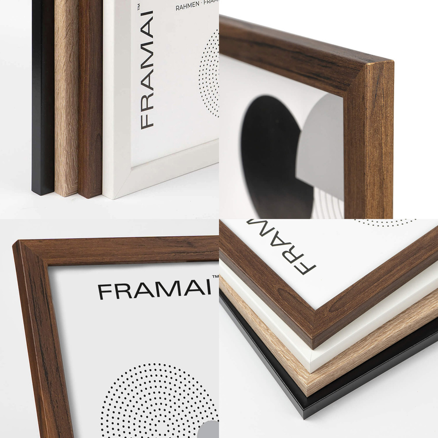 Brązowa ramka na zdjęcia w rozmiarze 40x60 cm