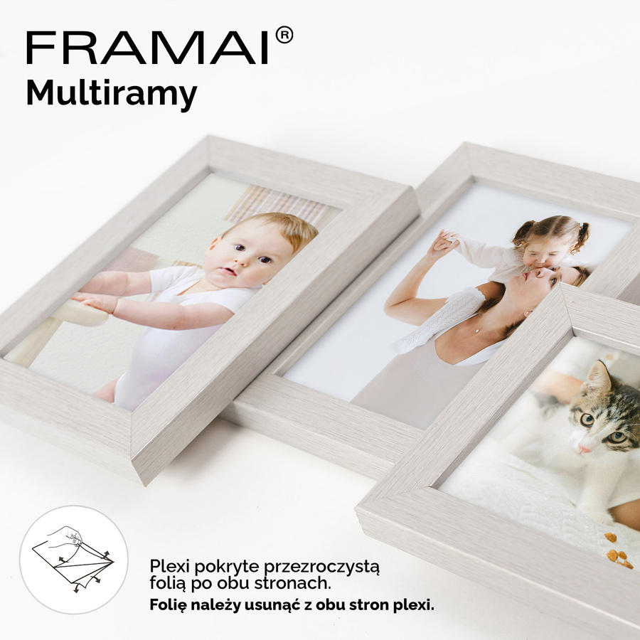 Multirama w srebrnym kolorze MULTI HEN S na 8 zdjęć ramka na zdjęcia