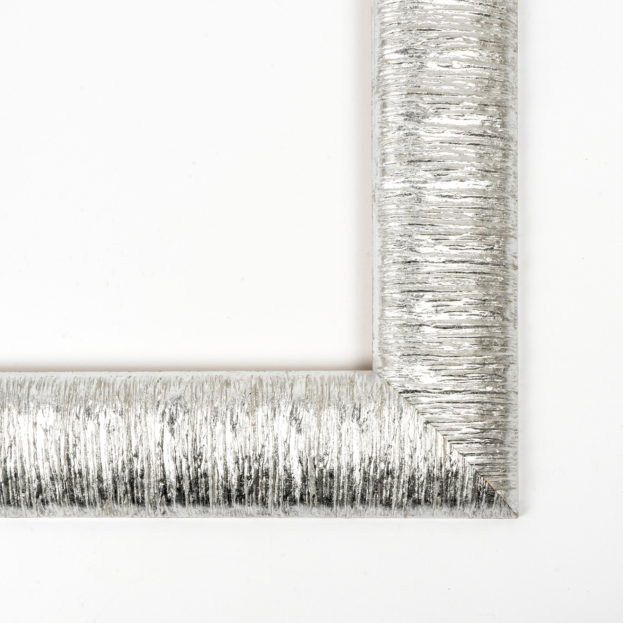 Rama do obrazów, zdjęć oraz luster na wymiar LUCA #3018. Ozdobna nowoczesna, drewniana oprawa - kolor srebrny