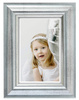 Ramka drewniana VIESTE 2076, szlachetna fotoramka na zdjęcia, plakaty lub obrazy - kolor srebrny