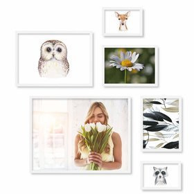 Zestaw białych ramek galeria Pinia 1 GF0010