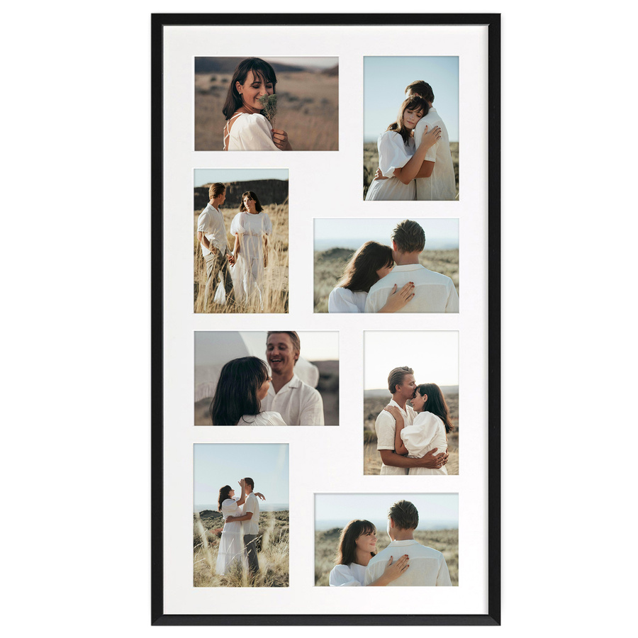 Ramka drewniana galeria passe-partout Black 33x60 - kolor czarny