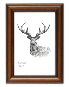 Ramka drewniana RICARDI 1946, szlachetna fotoramka na zdjęcia, plakaty lub obrazy - kolor brązowy