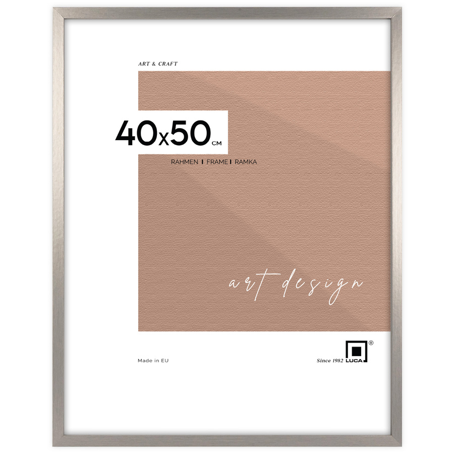 Srebrna ramka na zdjęcia w rozmiarze 40x50 cm