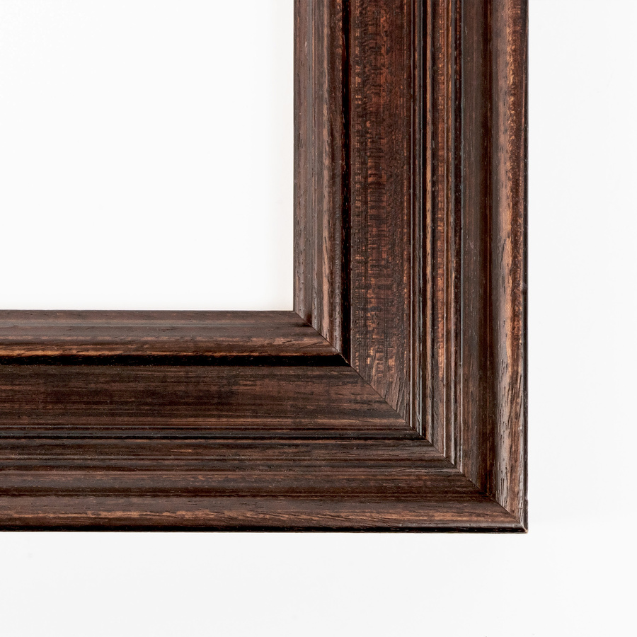 Rama do obrazów, zdjęć, plakatów oraz luster na wymiar LUCA #3054. Klasyczna oprawa - kolor brązowy