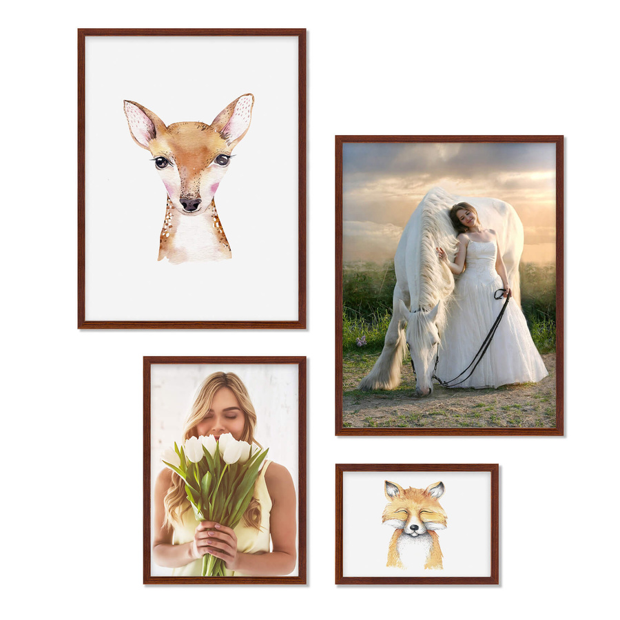 Zestaw brązowych ramek galeria Pinia 3 GF0008