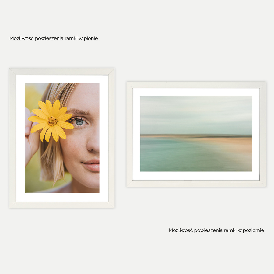 Biała ramka na zdjęcia w rozmiarze 30x40 cm
