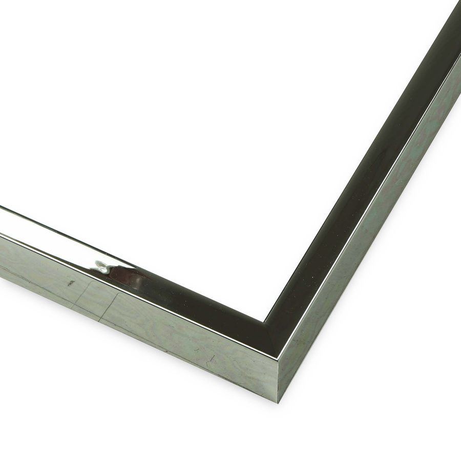 Ramka na zdjęcia, plakaty, obrazy na wymiar LUCA #2449. Lustrzana współczesna, drewniana oprawa - panel, kolor grafit chrom