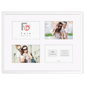 Ramka drewniana galeria passe-partout White 30x40 A - kolor biały