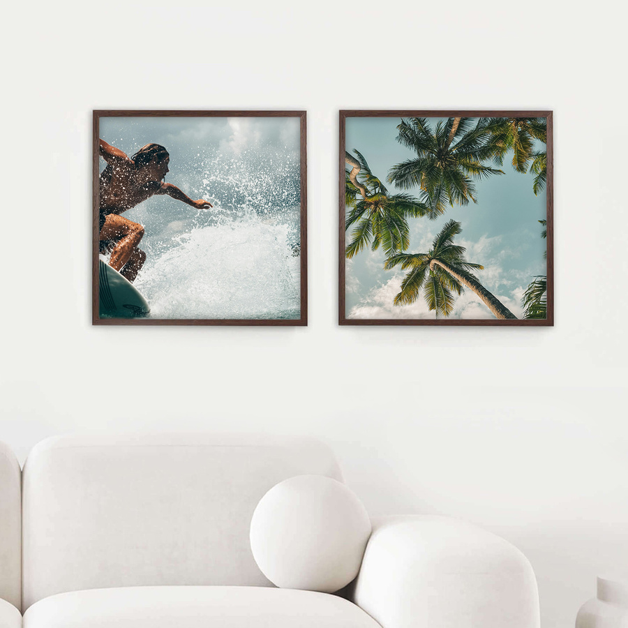 Ramka na zdjęcia w brązowym kolorze FDM 6 w rozmiarze 50x50 cm