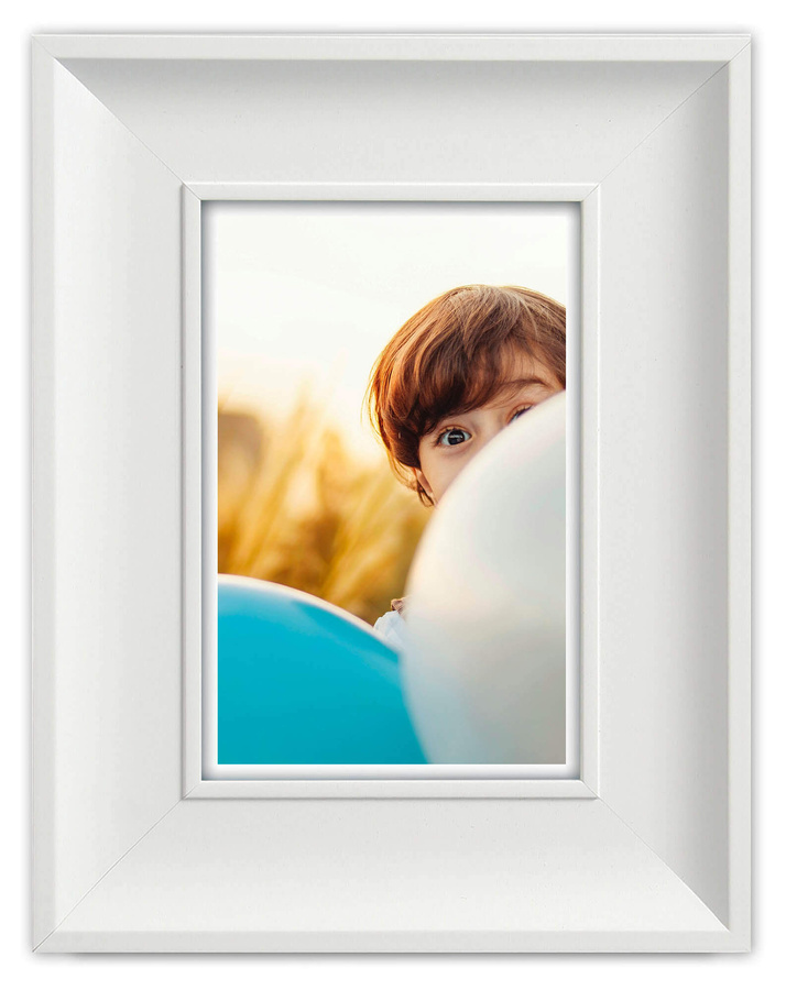 Ramka drewniana SALETTI 2125, klasyczna fotoramka na zdjęcia, plakaty lub obrazy - kolor biały