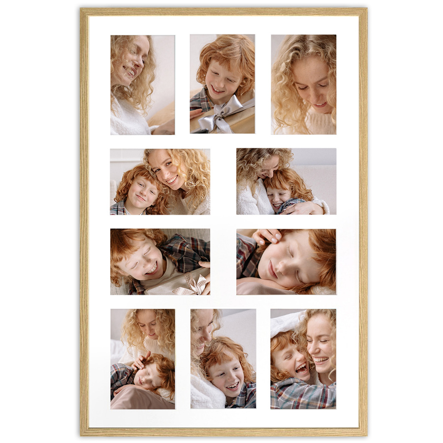 Ramka drewniana galeria passe-partout Natural 40x60 - kolor naturalne drewno