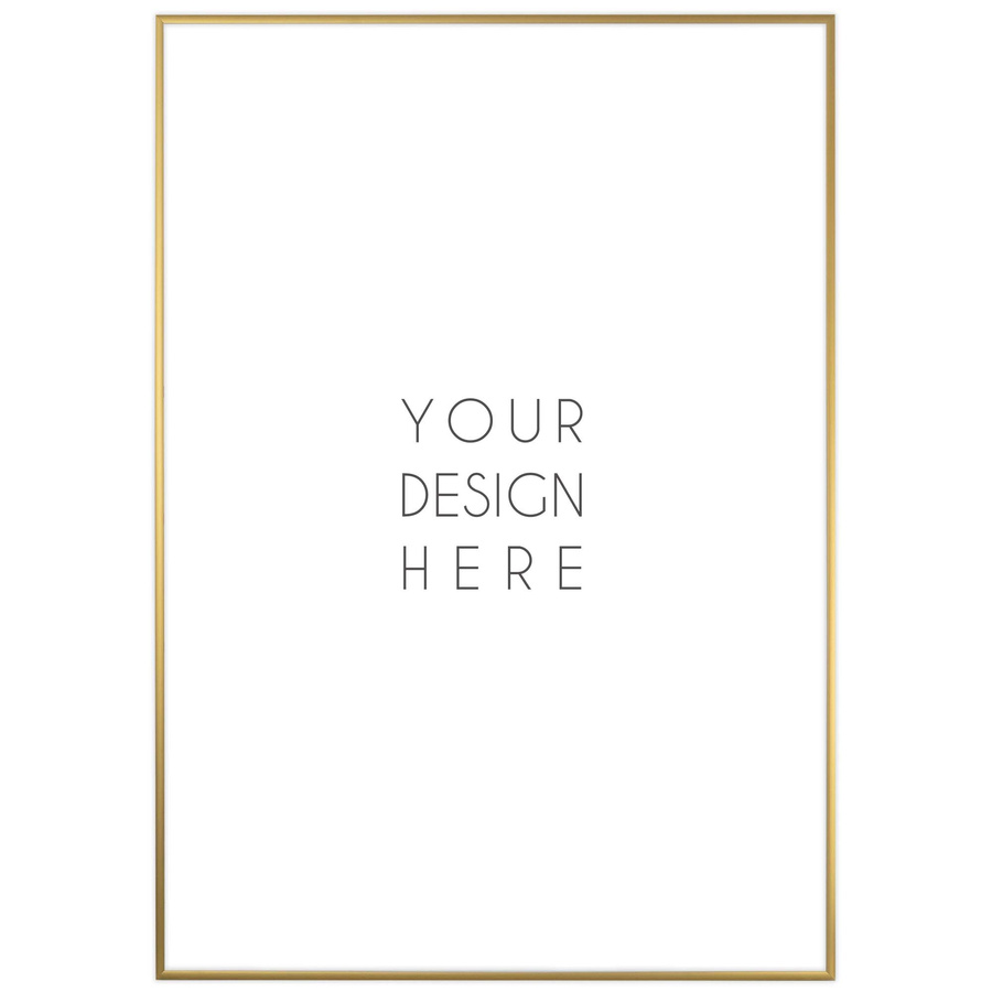 Ramka aluminiowa ROYALL Złota 70x100 cm