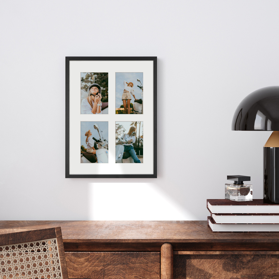 Foto galeria 30x40 cm na 4 zdjęcia o wymiarach 10x15 cm czarna