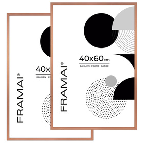 Miedziana ramka na zdjęcia 40x60 cm 2 sztuki zestaw ramek