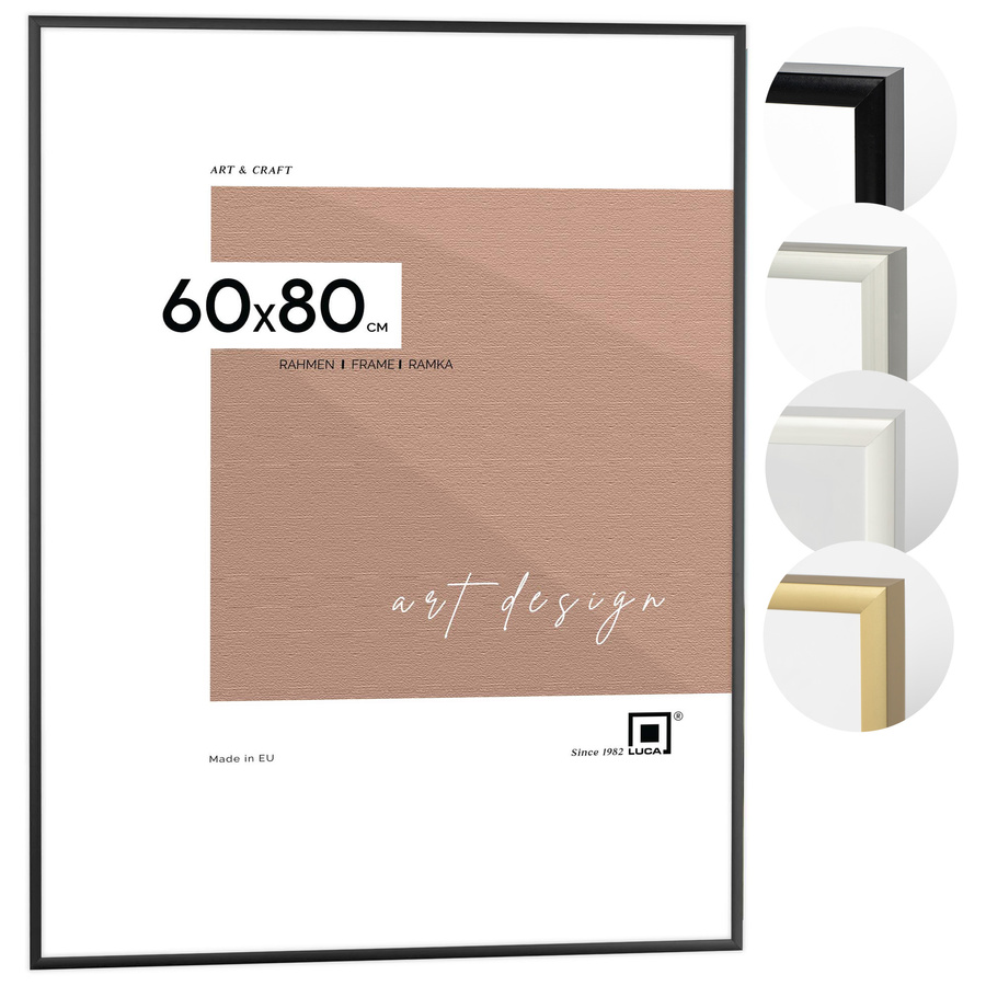 Ramka aluminiowa ROYALL 2 Czarna 60x80 cm