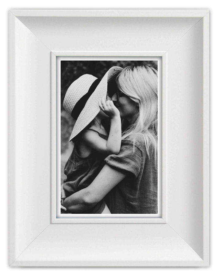Ramka drewniana SALETTI 2125, klasyczna fotoramka na zdjęcia, plakaty lub obrazy - kolor biały