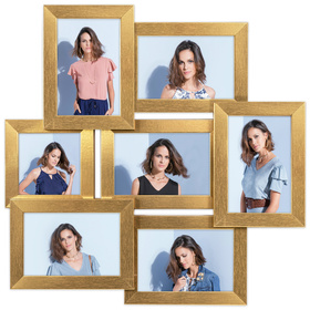 Multirama złota MULTI  HEN Z na 7 zdjęć ramka na zdjęcia