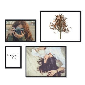 Zestaw czarnych ramek galeria Pinia 2 GF0008