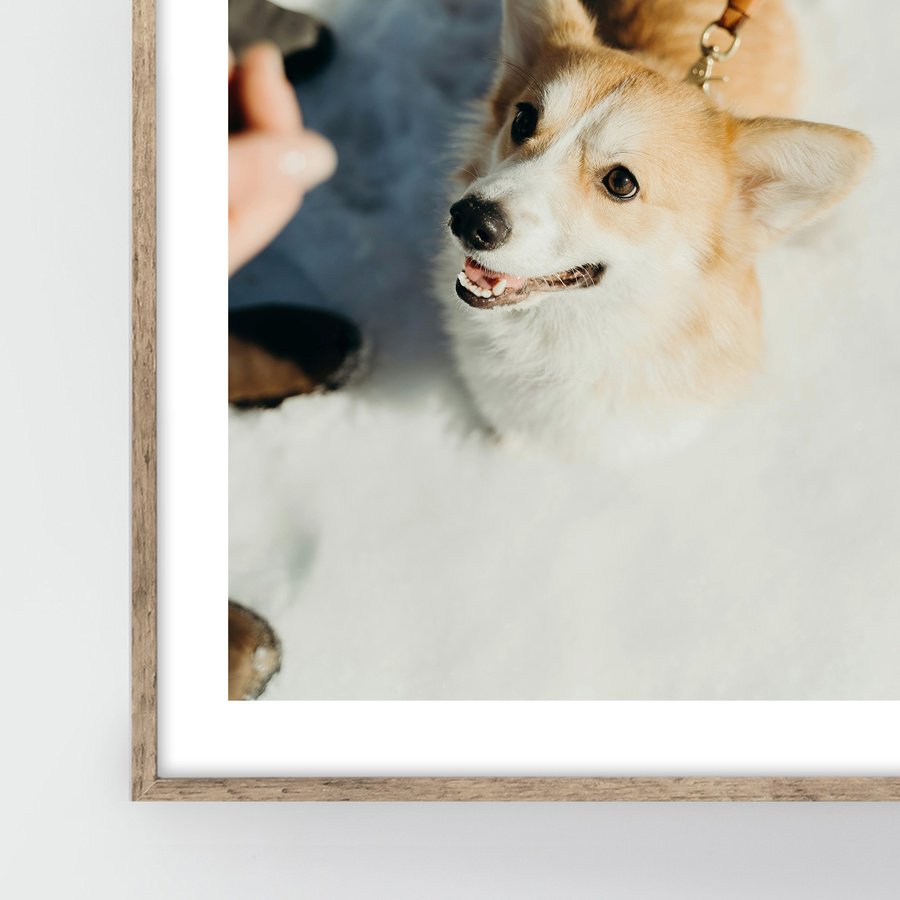 Ramka drewniana FIT, nowoczesna, wysoka fotoramka na zdjęcia, plakaty lub rysunki - kolor jasne drewno