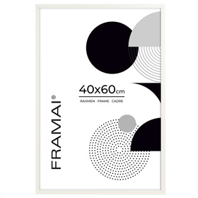 Biała ramka na zdjęcia FDM 1 w rozmiarze 40x60 cm