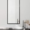 Lustro w ramie drewnianej czarny mat 60x140 cm