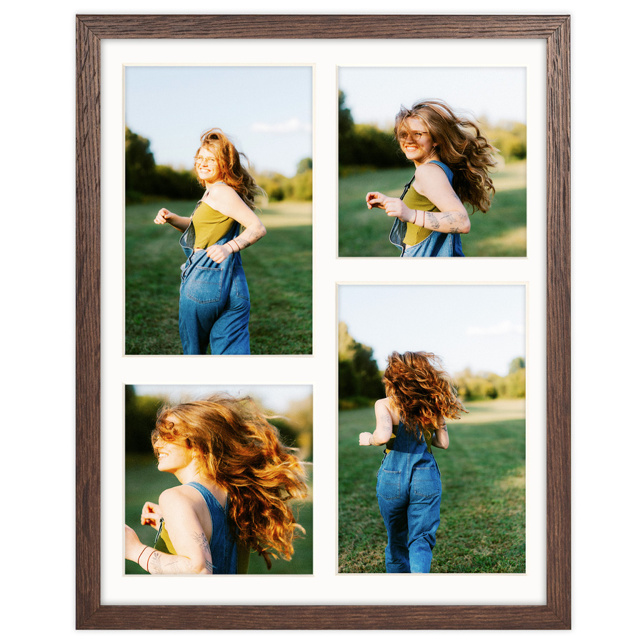 Foto galeria brązowa 24x30 cm na 4 zdjęcia o wymiarach 10x15 cm 10x10 cm