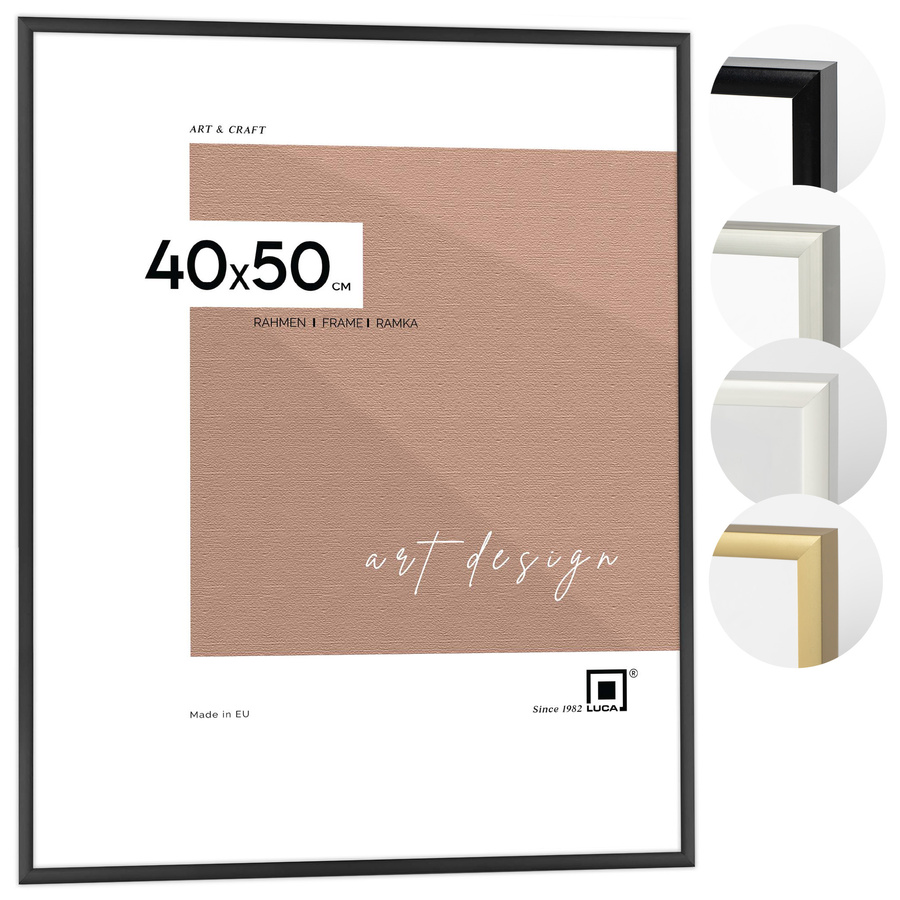 Ramka aluminiowa ROYALL 2 Czarna 40x50 cm