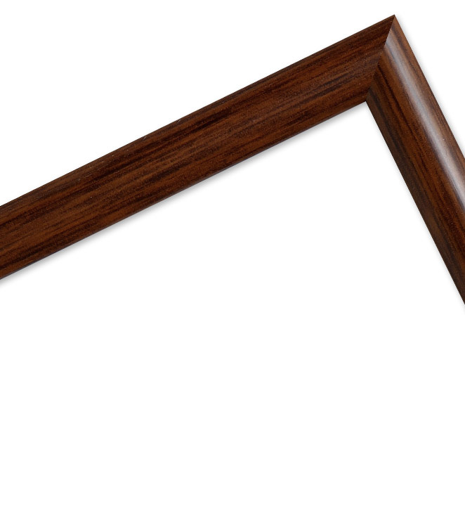 Ramka drewniana SALA 2964, obła fotoramka na zdjęcia, plakaty lub rysunki - kolor brązowy