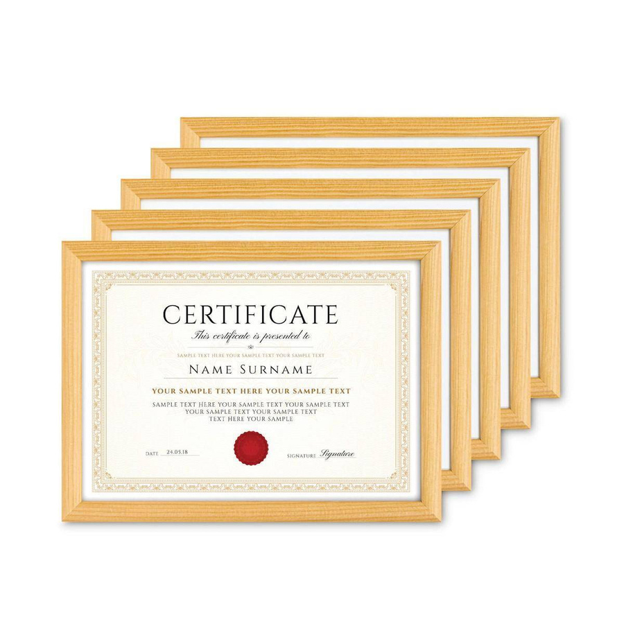 Zestaw ramek drewnianych DIPLO 2866 5 szt. - kolor naturalne drewno