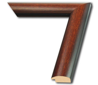 Rama do obrazów, zdjęć, plakatów oraz luster na wymiar LUCA #151. Prosta klasyczna, drewniana oprawa - kolor brązowy