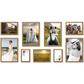 Galeria ścienna PRESTO 3 GF0004. Zestaw naturalnych ramek na ścianę