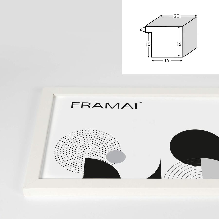 Biała ramka na zdjęcia w rozmiarze 30x30 cm