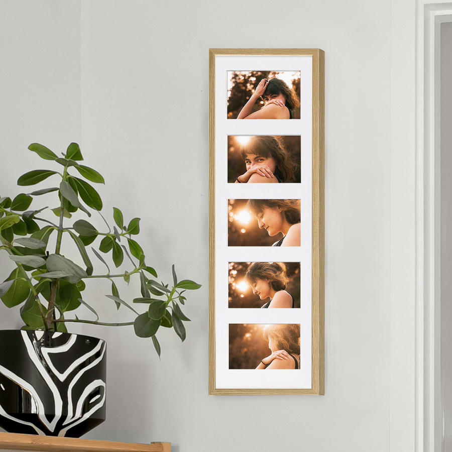 Ramka drewniana galeria passe-partout Natural 20x68 - kolor naturalne drewno