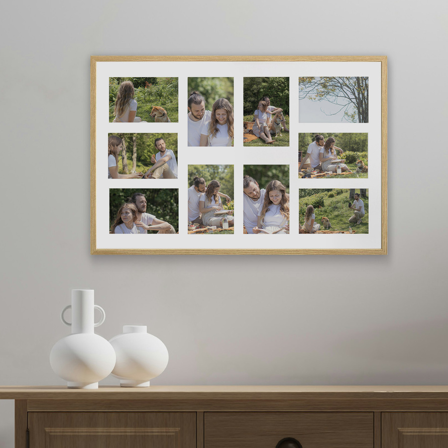 Ramka drewniana galeria passe-partout Natural 40x60 - kolor naturalne drewno