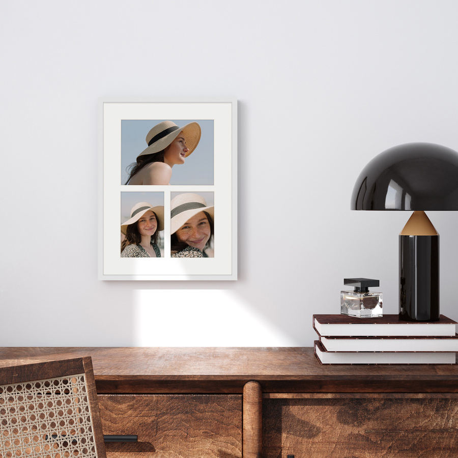 Foto galeria 30x40 cm na 3 zdjęcia o wymiarach 10x15 cm 15x21 cm biała